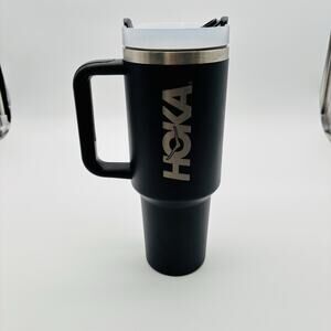 Hoka Limited Edition Black Stainless Steel Tumbler Stanley-Style Bottle. New
